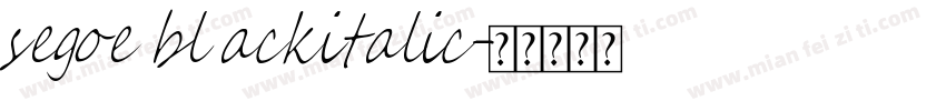 segoe bl ackitalic字体转换